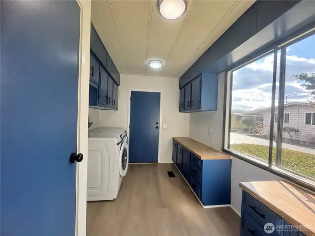 The laundry room.