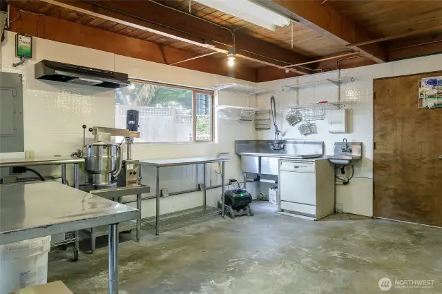 Commercial Confection Kitchen with Workshop Space and Lots of Storage