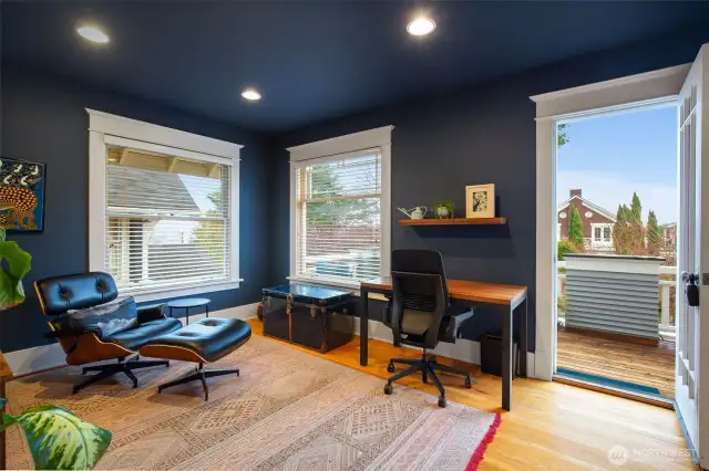The 3rd bedroom on the 2nd floor has a balcony with views.