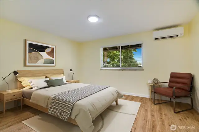 Primary bedroom is Virtually Staged