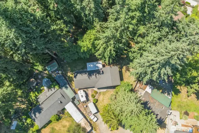 Large driveway with extra parking.