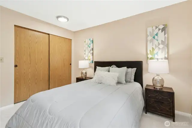 2nd bedroom with large closet.