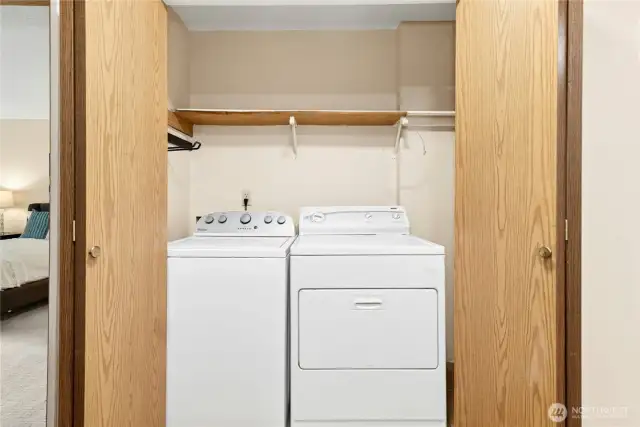 Full size washer & dryer in unit.