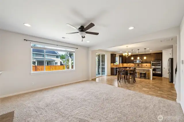View of kitchen from great room