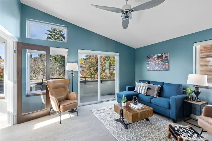 The family room even has its own outside deck - perfect to enjoy a cuppa...