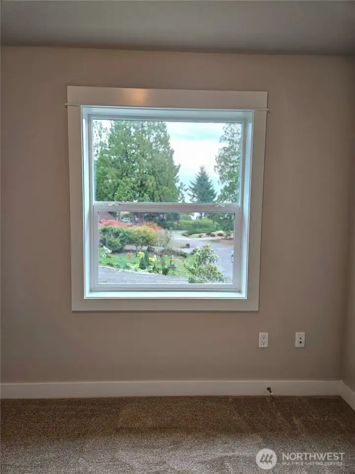 Main level bed front window