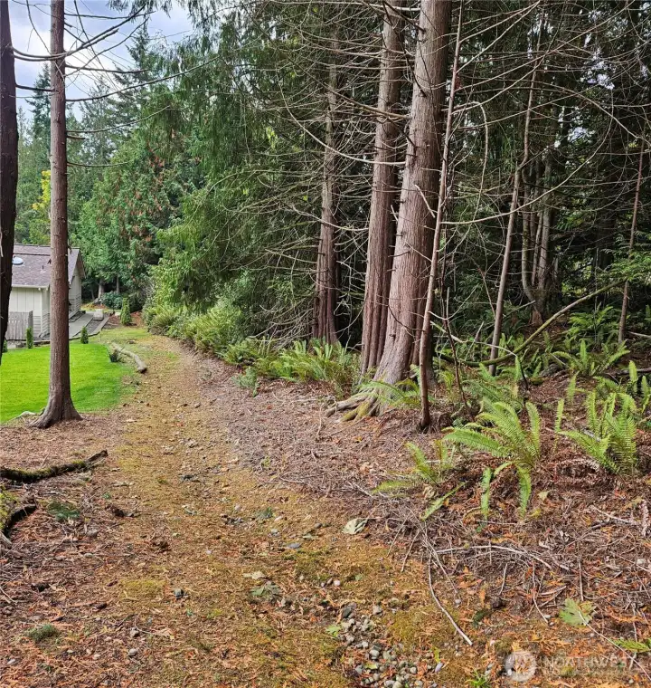 boundary of green space.