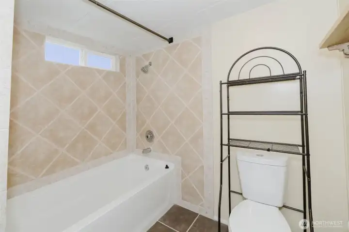 new tile in the shower.