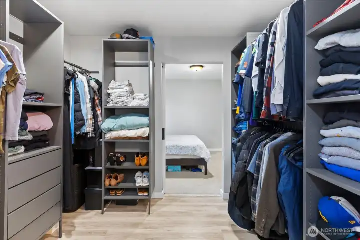Large walk-in closet.