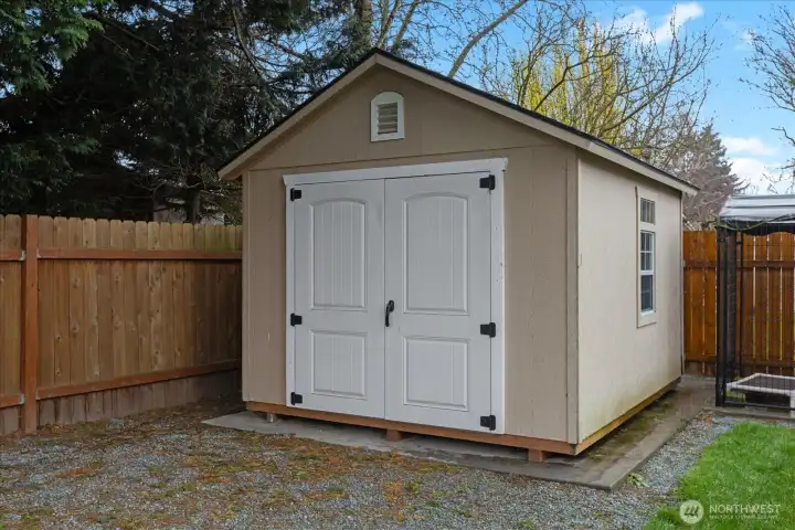 Large shed.