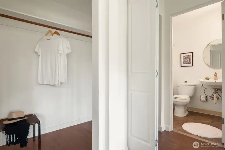 Hallway closet.