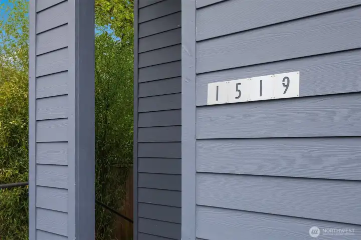 Back alley entrance to unit.