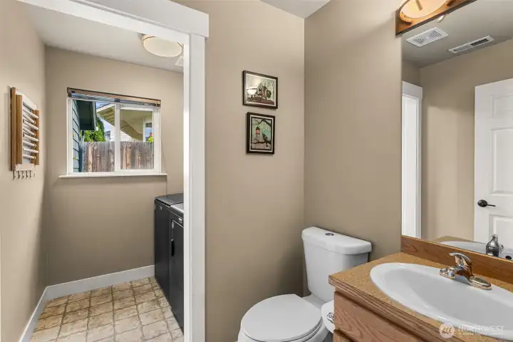 Half bath/laundry