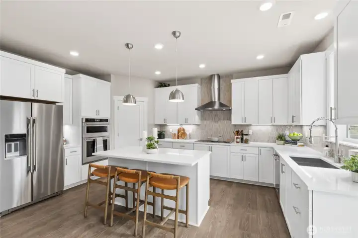 Example of finishes in model home - different plan