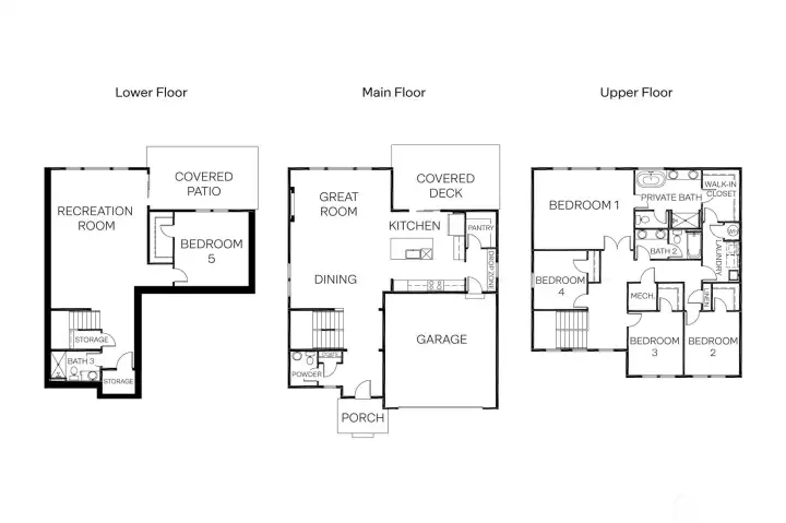 The Darlington Plan offers 3726 sq ft.  Flexible living spaces!