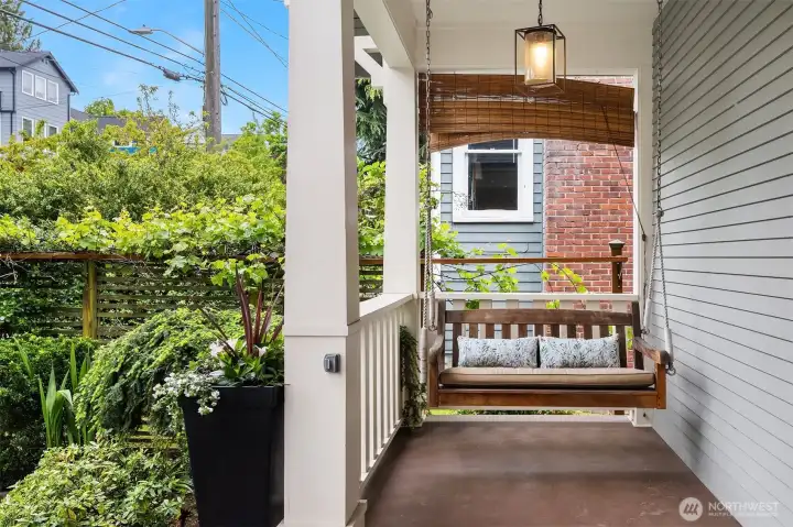 An everyday luxury—morning coffee, evening unwinding, or simply a place to sit and take in the neighborhood. An everyday luxury—morning coffee, evening unwinding, or simply a place to sit and take in the neighborhood.