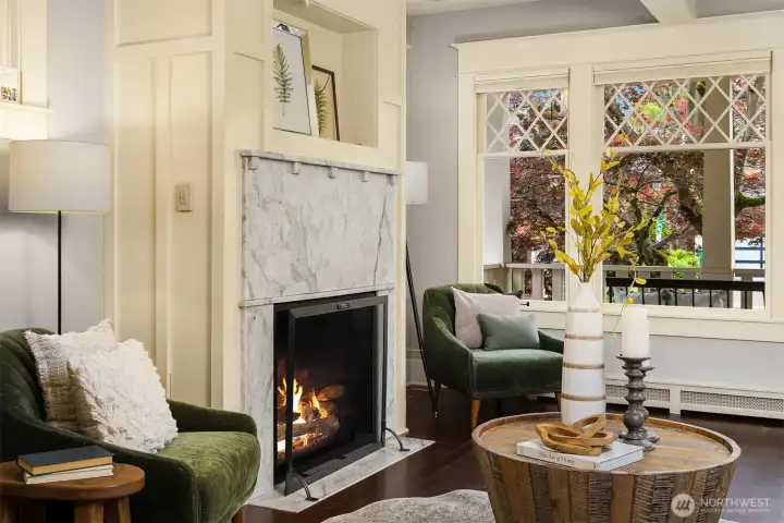 A space that draws you in—fire lit, coffee in hand, and just enough separation to feel intimate while still connected to the rest of the home. A space that draws you in—fire lit, coffee in hand, and just enough separation to feel intimate while still connected to the rest of the home.