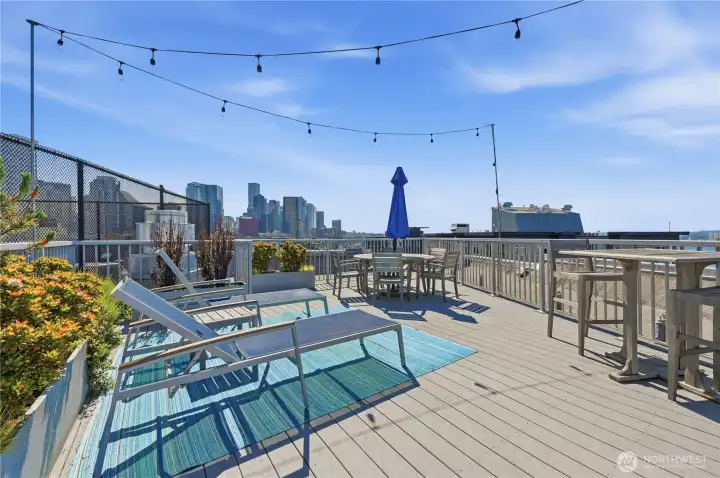 Lounge chairs to really soak up the sun from the fabulous rooftop view deck! Lounge chairs to really soak up the sun from the fabulous rooftop view deck!
