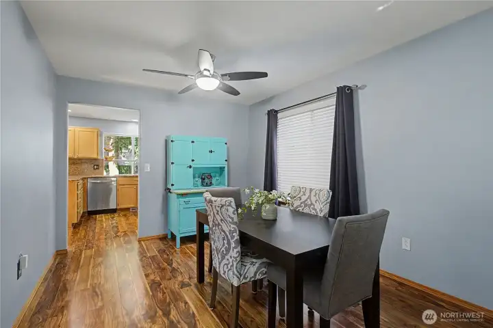 Dining room just off of kitchen