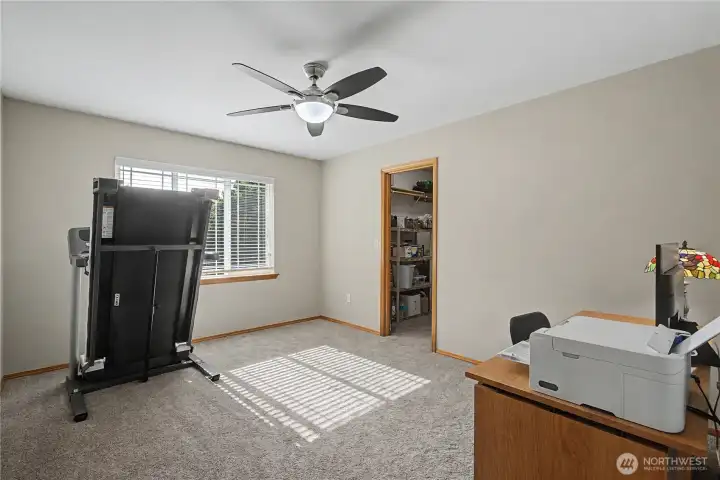 Third bedroom which is being used as an office