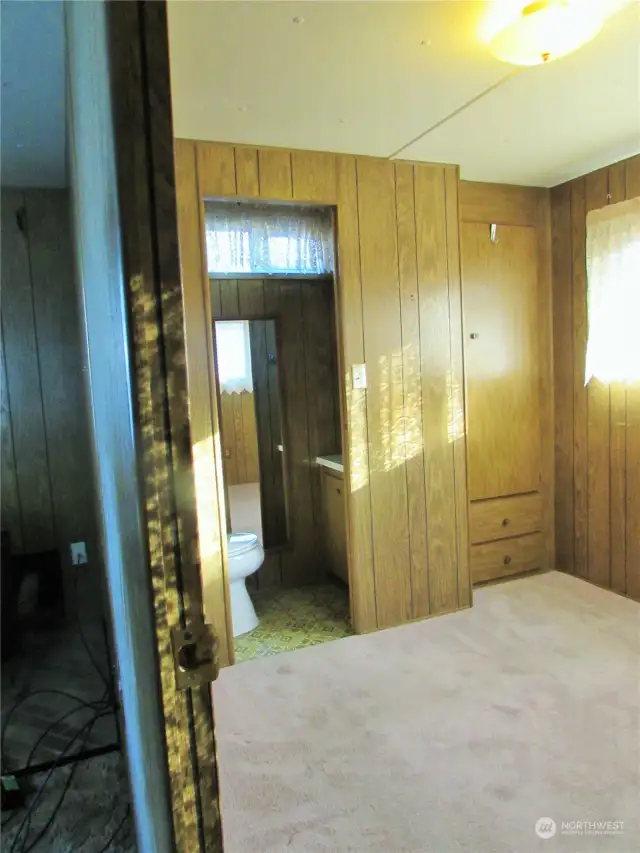 2ND BEDROOM HAS ITS' OWN 1/2 BATH AND BUILT IN STORAGE.