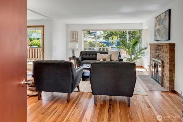 Entry from the front door into the living room.