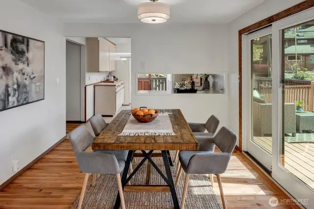 Dining area with direct kitchen access.