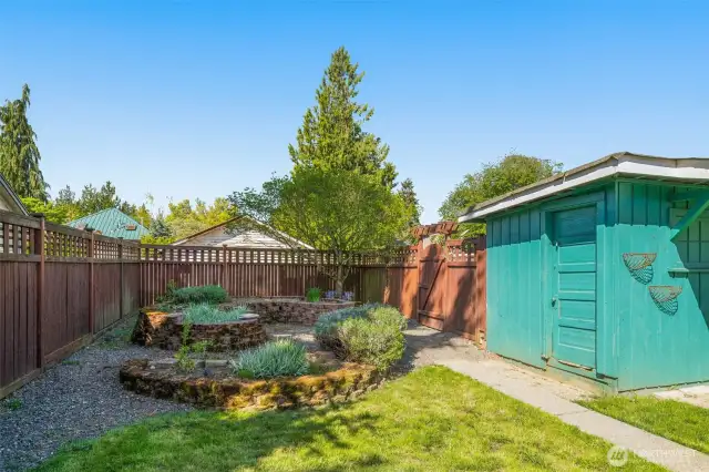 Storage shed.
