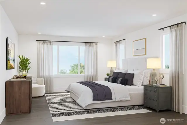 Rendering of the inviting and spacious primary suite.