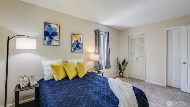 Enjoy a walk-in closet in this primary bedroom.