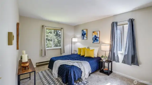 Double windows in this primary provide waves of natural light.