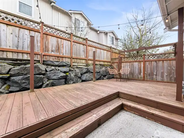 Relax or entertain on the spacious deck.