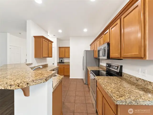 Kitchen also offers a pantry.