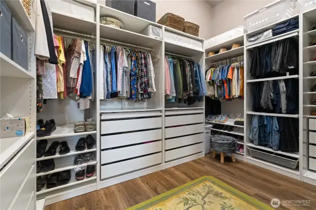 Primary walk in closet