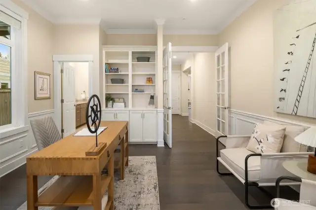 Office with access to 3/4 bathroom