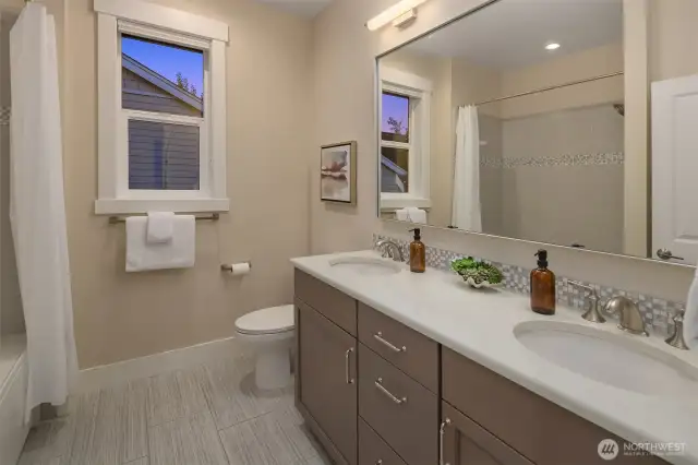 Upper level hallway bathroom