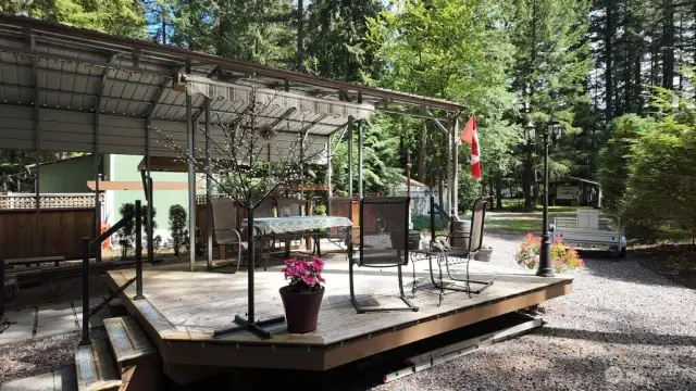 Large deck for relaxing