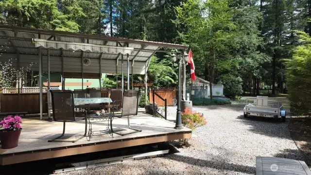 Lare deck right off of RV parking