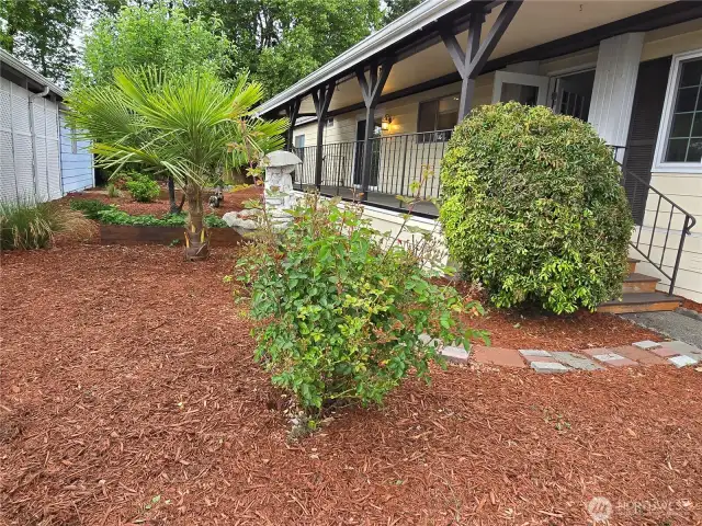 Freshly landscaped