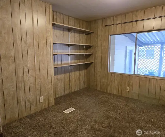 Bedroom 2 with shelving