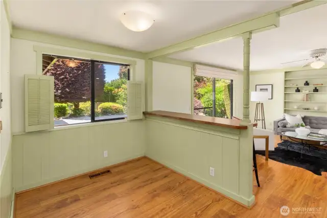An eating area off kitchen.