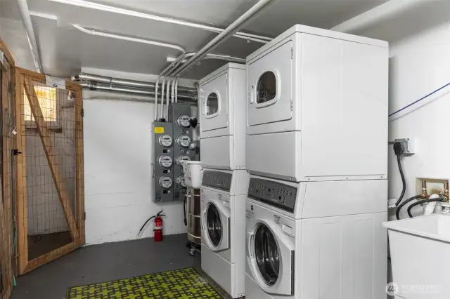 Unit storage (on left) & Laundry