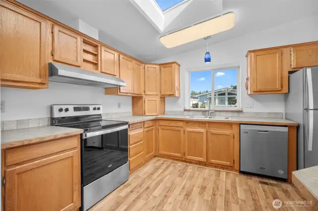 All appliances included, plus extra storage to keep everything within reach.
