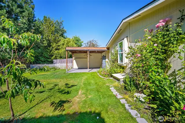 Enjoy garden space to grow your favorite flowers or veggies.