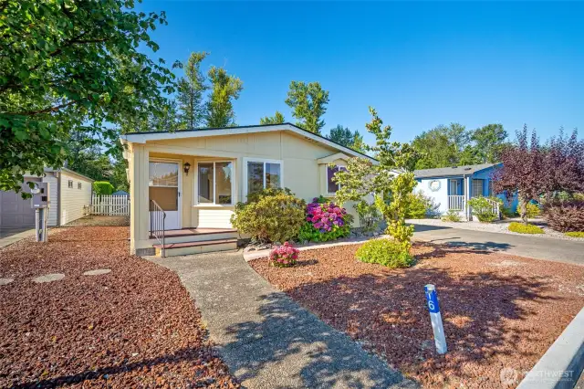 Easy-living exterior with low upkeep.