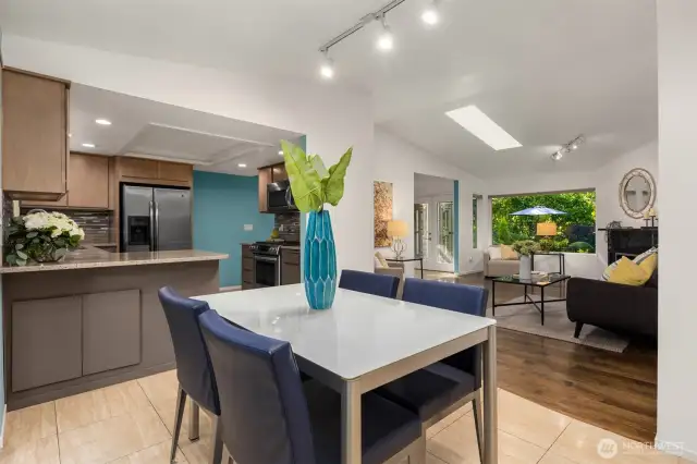 Large kitchen nook or dining area.