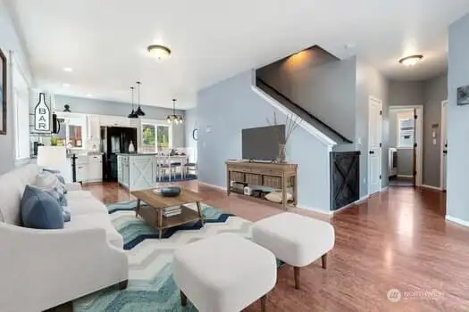 **Virtual Staging** in living area and dining room