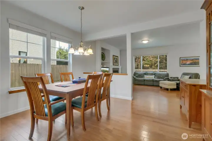 Spacious dining room