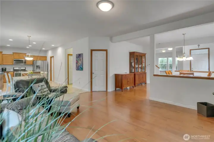 Coat closet is located off the family room.