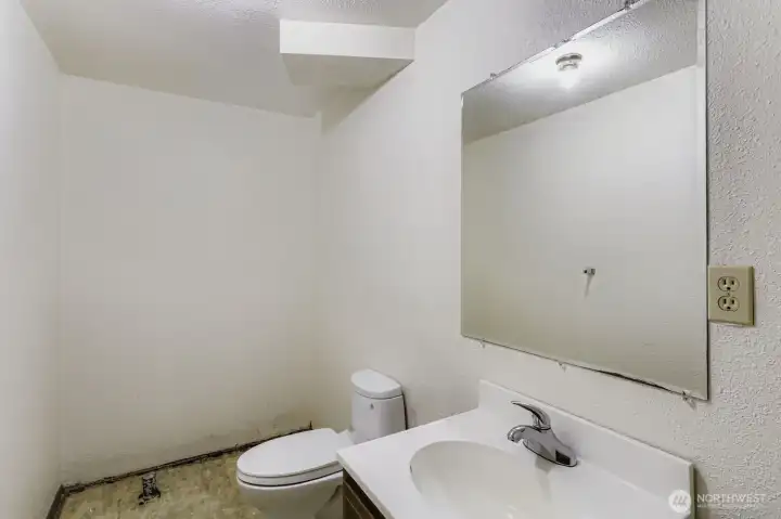 Lower level unfinished Bath